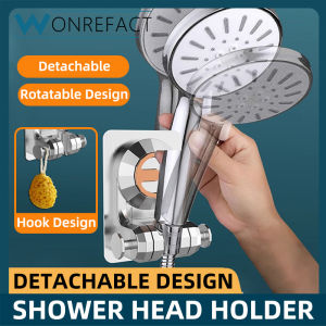 Shower Head Holder Bracket Wall-Mounted Universal Shower Room Adjustable Drill-Free Screw Bathtub Shower Head Holder