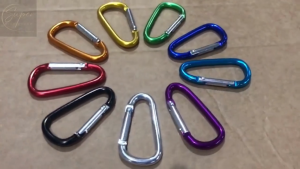 Aluminum D-Shape Carabiner Keychain Clip – Outdoor Utility Hook- PRIME FORM LIVING