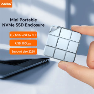MAIWO 2230 NVMe SSD Enclosure M2 SATA SSD Case USB C 10Gbps to M.2 SSD Casing Compatible PCIe4.0 SSD External Storage For i-phone 15 Pro/Android Phone Screwless