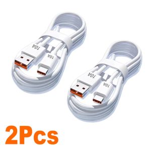 1/2/3Pcs Type C Charging Cable 10A 120W Super Fast Charge Line High Speed Data Sync Durable Charger Cord Suitable For Android