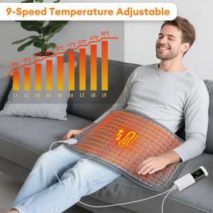 60x30CM Electric Heating Pad with 9 Levels Constant Temp 4 Modes Timer Body Warming Thermal Mat for Leg Abdomen Hand Thermal Mat
