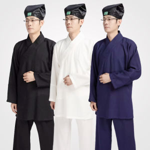 Thin Three Pure Titles Daoist Robe Men Women Sports Fitness Tai Chi Clothing Side Button Design Spring Summer Autumn Wear