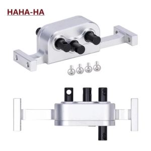 CNC Aluminum Transfer Case Gearbox 70mm Width with 5mm Shaft for 1/10 RC Crawler Cheater Rigs LCG Chassis Build Upgrade Parts