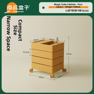 NANGUAHEZI | Wheeled Bedside Table Storage Cabinet