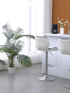 Smile Manila Bar Stool High Chair Set of 3 Counter Height Adjustable 360 Degree Swivel Seat Modern Bar Chair