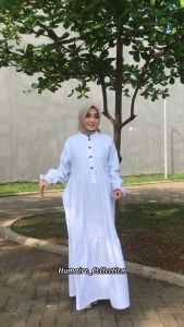 Gamis Kerja Kancing AIYLA Kerut: Desain dan Bahan