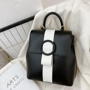 Ielgy thương hiệu phụ nữ xinh đẹp của ba lô phong cách phương Tây màu tương phản da cho nữ đi lại Túi đeo chéo thường ngày hai phương pháp thực hiện rất linh hoạt và thiết thực