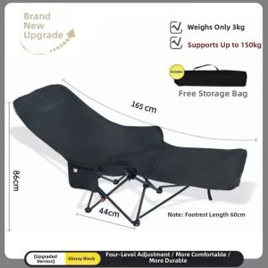 LIWAN | Outdoor Foldable Chair With Leg Rest Adjustable 3 Levels Sitting and Lying Portable