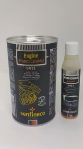 PHỤ GIA NHỚT ĐỘNG CƠ CAO CẤP CẢI THIỆN HIỆU SUẤT GIẢM MA SÁT HIỆU SENFINECO 9971 300ml VÀ NƯỚC GẠT KÍNH 9964 30ml (Senfineco 9971 Engine Protect Ceramol 300ml And Windschield Cleaner)