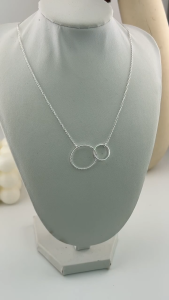 MILLENNE Minimal Double Karma Silver Necklace with 925 Sterling Silver (MLP-01)