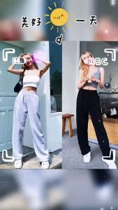 LoveIn---กางเกงขากว้างเอวสูงสําหรับผู้ชายและผู้หญิง