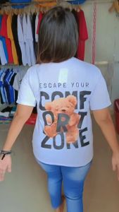 Kaos comfort zoneAtasan distro Wanita bahan cotton combet
