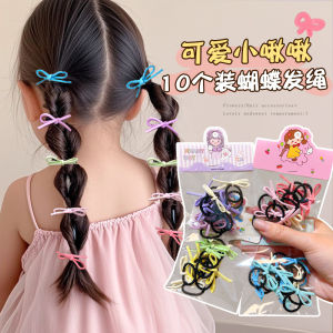 Adorable Colorful Butterfly Knot Hair Ties for Kids Small Size Non-Damaging Hair Bands for Girls Baby Braiding Elastic Bands