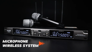 SHALANRA VM9000 True Diversity Wireless Microphone 2 Handheld Microphone Metal Microphone UHF FM150M Receiving Distance 4 Antennas