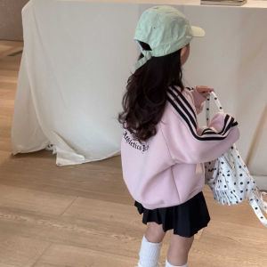 สไตล์อเมริกัน เสื้อผ้าเด็ก เสื้อฮู้ด เสื้อสเว็ตเชิ้ต คอวี ลำลอง ลายพิมพ์ ฤดูใบไม้ร่วง ใหม่ล่าสุด ชุดนักเรียนเด็ก ชุดนักเรียนอนุบาล