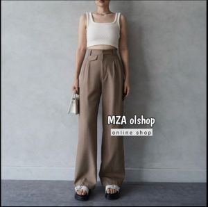 ORO PANTS celana wanita haigwaist panjang kulot bahan anti kusut loose pants trouser basic kerja korean/celana oro pants wanita dewasa/celana panjang wanita dewasa/celana kulot oro pants/celana kekinian/celana kulot kekinian