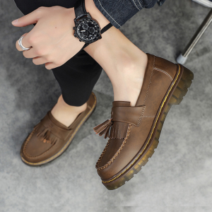 Dr Martin Shoes For Men Women Tassel Loafers Shoes For Men Genuine Leather Loafer Shoes Casual Slip On Shoes For Men