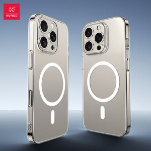 For iPhone 15 16 Pro max Case XUNDD Crystal Clear Transparent Casing Ultra Thin Anti Yellowing PC Phone Cover With Magsafe Ring