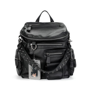 JANDRESS | Multiple Pockets Zippered Studded Y2K Moto Bag