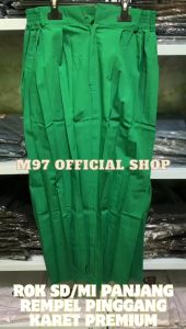 Rok Hijau Seragam Sekolah Madrasah Ibtidaiyah MI Premium Ukuran Kecil Dan Jumbo Rok Panjang Hijau MI