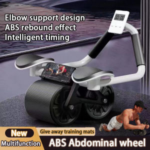 Abdominal Roller Wheel Elbow Support Rebound Abdominal Wheel Abdominal Muscle Training Household Elbow Support Roller Multi Functional Training Exerciser Fitness Equipment Two Color Optional