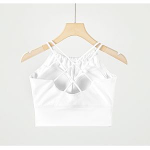 Women Back Cross Sports Bra Yoga Bra Anti-sweat Fitness Top Shockproof Gym Crop Top Push Up Sport Bra Gym Workout Top Female