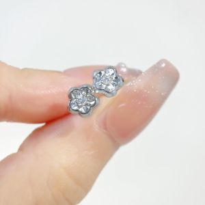 LAZO DIAMOND The Miracle Blossom Diamond Stud Earrings in 9k White Gold