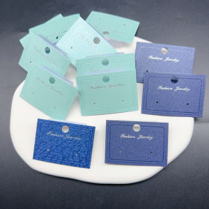 New Korean Blue Earring Card Hook Fashion Jewelry Accessory Circle Hook Card Paper Packaging Fresh Outrageous Style Earring