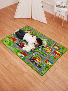 พื้นที่นอนแบบสี่เหลี่ยมจัตุรัสสำหรับเด็ก พื้นที่นอนแบบยาวได้รับการซักได้ในเครื่อง รูปท่อระบายความเร็วสูง สีเขียว สำหรับห้องนอนและห้องนั่งเล่น