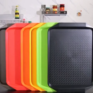 Rectangular Plastic Tray Kitchen Utensil Fruit Dessert Tray Food Serving Tray Serving Plate Fast Food Plastic Tray Non-Slip Serving Plate Tray