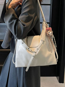 Fashionable Tote Bag Dual Shoulder Single Shoulder Simple Versatile Spring 2025 New Design Korean Style Handbag Large Size PU Material