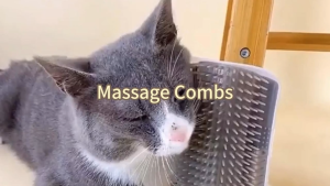 Mainan Sikat Garukan Kucing Tempel Sudut Tiang dan Dinding Cat Brush Corner Tickling Comb