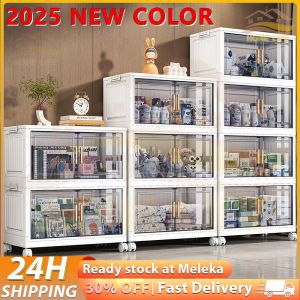 L50-70cm (3-5 Layers) Multipurpose Foldable & Stackable Storage Cabinet With 2 Doors Storage Box