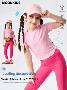 Moonkids | Sporty Cool Feeling Fitted Girls T-Shirt