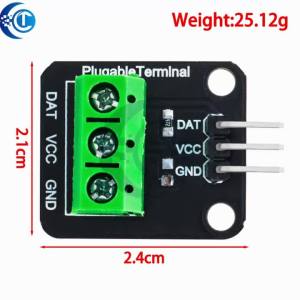 DS18B20 Bộ Cảm Biến Nhiệt Độ Với 100CM Cáp Kỹ Thuật Số Đầu Dò Bằng Thép Không Gỉ Cho Arduino Chống Nước Nhà Ga Adapter