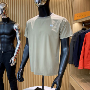 เสื้อยืดแขนสั้นผ้าไหมน้ำแข็งระดับไฮเอนด์ แห้งเร็ว ระบายอากาศได้ดี ป้องกันรอยยับ ทรงหลวม สวมใส่สบาย สำหรับฤดูร้อน