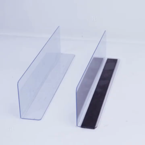 NEW! 5pcs magnetic shelf divider PVC L-shaped supermarket partition board