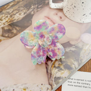 1PC NEW Flower Ponytail Shark Hair Clip for Women Claw Clip Thick Hair Acetate Hair Claw Clip Barrettes Hair Accessories