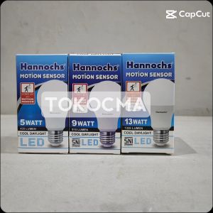 Lampu LED Sensor Gerak 5W, 9W, 13W - Motion Sensor Gerak Hannochs