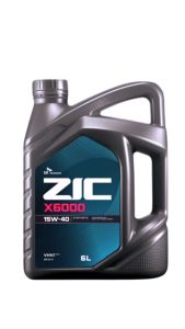 SK ZIC X6000 SAE 15W40 Diesel Engine Oil 6L 6 Liters Piece | EC Universal