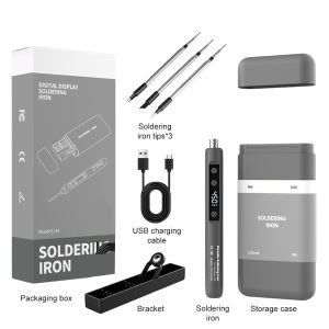 Aideepen | USB Intelligent Temperature Adjustable Soldering Iron Type C Interface Wireless Temperature Adjustable Mini Soldering Iron