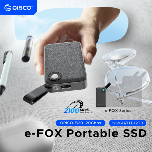 ORICO 2TB Portable SSD Up to 2000MB/s USB 3.2 Gen 2x2 Ultra-Mini Compact with 2 in 1 USB C Cable External Solid State Drive