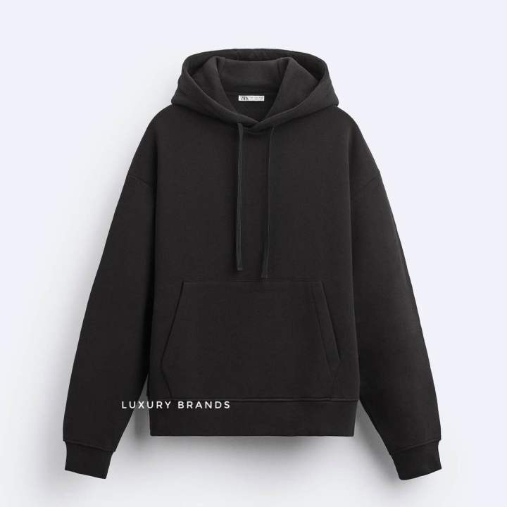 Tudung Zara Green Sweatshirt Sweatshirt Hoodie ZARA MAN Basic