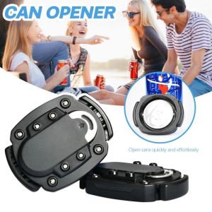 Multifunctional Stainless Steel Can Opener Portable Corkscrew Bottle Open Easy Use Beer Drink Top Resection ABS 2in 1