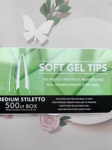550pcs Soft Gel Nail Tips Medium Short Almond Coffin Full Cover Matte Extension Tool Acrylic Press on Nail French Manicure Decor