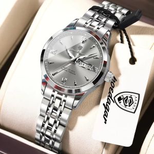 2026 new POEDAGAR watch for women waterproof luxury stainless steel calendar luminous ladieswatch