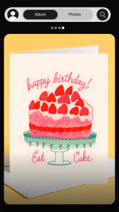 Strawberry Birthday Cake Card – Cute Happy Birthday Greeting