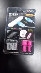 LINDY Pelindung Kabel Charger Lightning Iphone Protector Pink Hijau