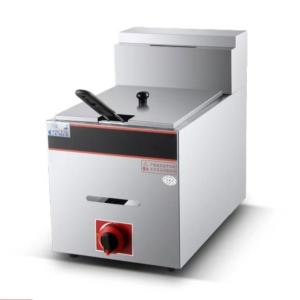 Commercial Gas Fryer for Night Market Stall Natural Gas Frying Equipment with Flame Retention Feature Single Cylinder Design