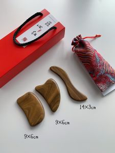 Natural Green Sandalwood Gua Sha Board Facial Massage Tool Wooden Original Surface Whole Wood Body Head Face Neck Acupoint Massage Comb